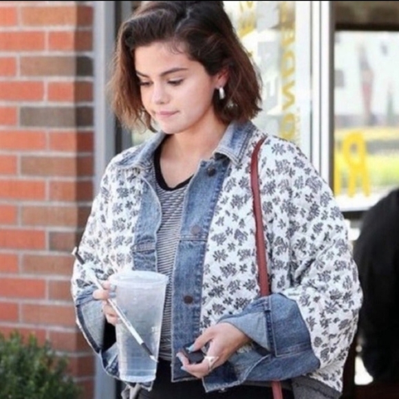 NWT Free People Ditsy Denim Jacket XS/S Rare - Picture 16 of 17